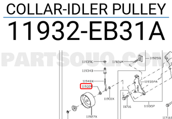 Nissan 11932EB31A COLLAR-IDLER PULLEY