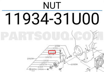 Nissan 1193431U00 NUT