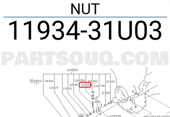 Nissan 1193431U03 NUT