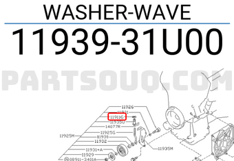 Nissan 1193931U00 WASHER-WAVE