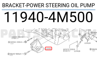 Nissan 119404M500 BRACKET-POWER STEERING OIL PUMP