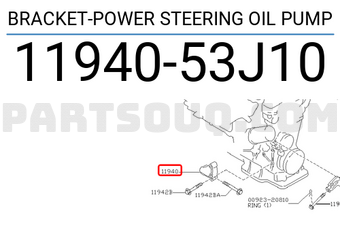 Nissan 1194053J10 BRACKET-POWER STEERING OIL PUMP