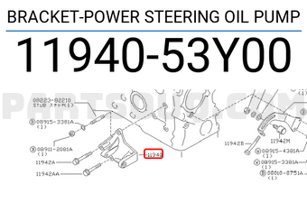 Nissan 1194053Y00 BRACKET-POWER STEERING OIL PUMP