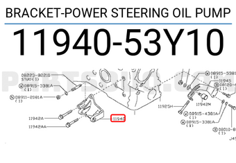 Nissan 1194053Y10 BRACKET-POWER STEERING OIL PUMP