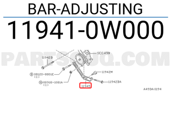 Nissan 119410W000 BAR-ADJUSTING