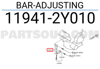 Nissan 119412Y010 BAR-ADJUSTING