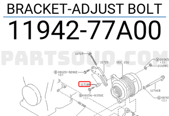 Nissan 1194277A00 BRACKET-ADJUST BOLT