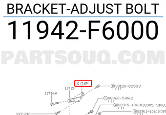 Nissan 11942F6000 BRACKET-ADJUST BOLT