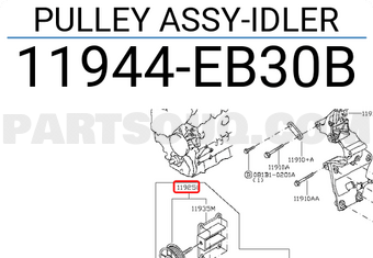 Nissan 11944EB30B PULLEY ASSY-IDLER