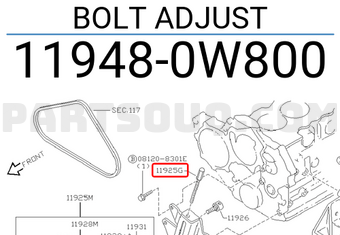 Nissan 119480W800 BOLT ADJUST