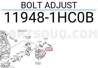 Nissan 119481HC0B BOLT ADJUST