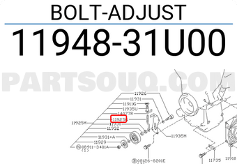 Nissan 1194831U00 BOLT-ADJUST