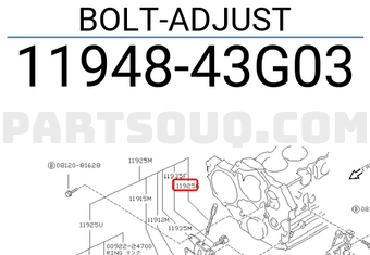 Nissan 1194843G03 BOLT-ADJUST