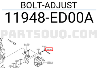 Nissan 11948ED00A BOLT-ADJUST