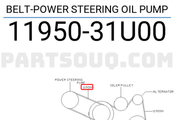Nissan 1195031U00 BELT-POWER STEERING OIL PUMP