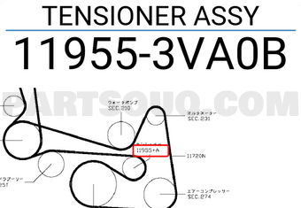 Nissan 119553VA0B TENSIONER ASSY