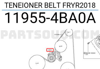 Nissan 119554BA0A TENEIONER BELT FRYR2018