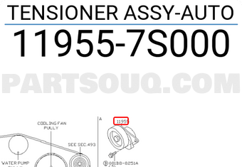 Nissan 119557S000 TENSIONER ASSY-AUTO
