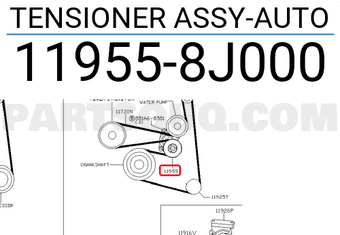 Nissan 119558J000 TENSIONER ASSY-AUTO