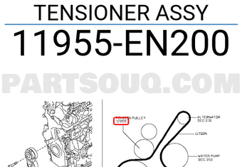 Nissan 11955EN200 TENSIONER ASSY
