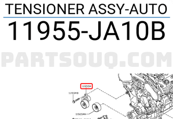 Nissan 11955JA10B TENSIONER ASSY-AUTO
