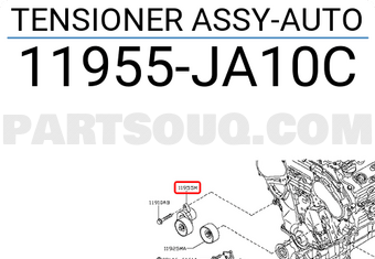 Nissan 11955JA10C TENSIONER ASSY-AUTO