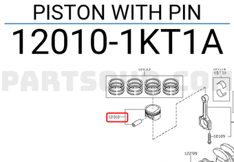 Nissan 120101KT1A PISTON WITH PIN