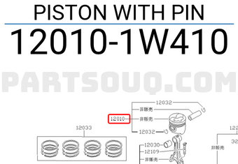 Nissan 120101W410 PISTON WITH PIN