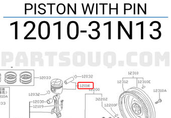 Nissan 1201031N13 PISTON WITH PIN