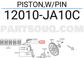Nissan 12010JA10C PISTON,W/PIN