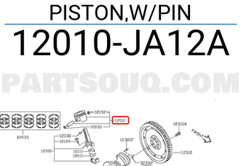 Nissan 12010JA12A PISTON,W/PIN