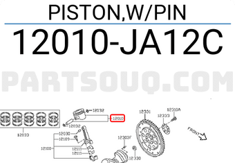 Nissan 12010JA12C PISTON,W/PIN