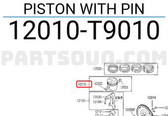 Nissan 12010T9010 PISTON WITH PIN
