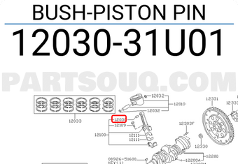 Nissan 1203031U01 BUSH-PISTON PIN