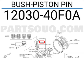Nissan 1203040F0A BUSH-PISTON PIN