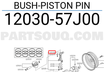Nissan 1203057J00 BUSH-PISTON PIN