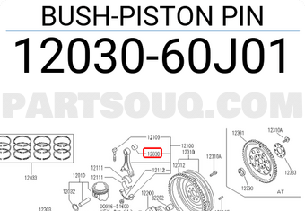 Nissan 1203060J01 BUSH-PISTON PIN