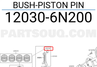 Nissan 120306N200 BUSH-PISTON PIN