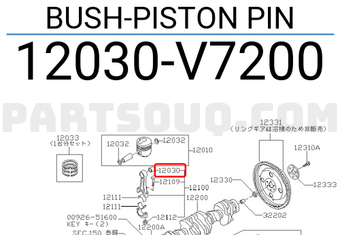 Nissan 12030V7200 BUSH-PISTON PIN