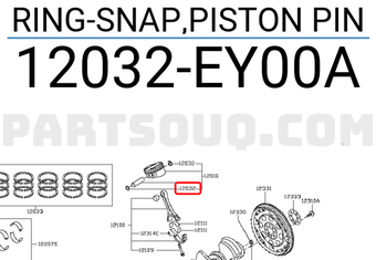 Nissan 12032EY00A RING-SNAP,PISTON PIN