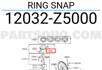 Nissan 12032Z5000 RING SNAP