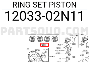 Nissan 1203302N11 RING SET PISTON