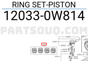 Nissan 120330W814 RING SET-PISTON
