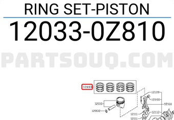 Nissan 120330Z810 RING SET-PISTON
