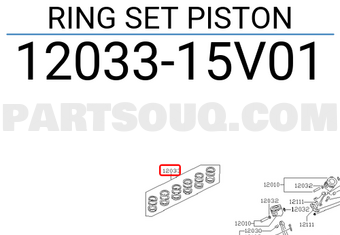 Nissan 1203315V01 RING SET PISTON