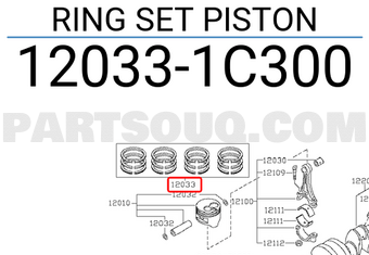 Nissan 120331C300 RING SET PISTON