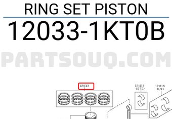 Nissan 120331KT0B RING SET PISTON