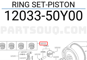 Nissan 1203350Y00 RING SET-PISTON