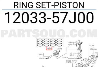 Nissan 1203357J00 RING SET-PISTON