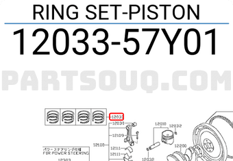 Nissan 1203357Y01 RING SET-PISTON